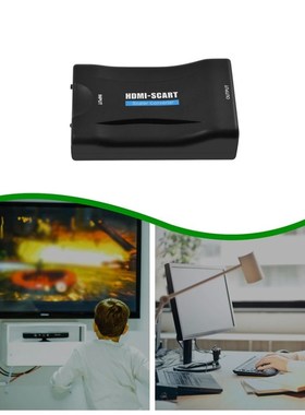 Hdmi To Scart Adapter 1080P Composite Video Audio Converter