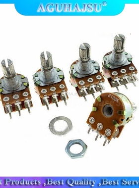 5pcs WH148 B1K B2K B5K B10K B20K B50K B100K B500K 6Pin 15MM