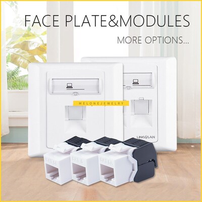 86x86mm Network 1Port Faceplate Wall Outlets Ethernet 2Port