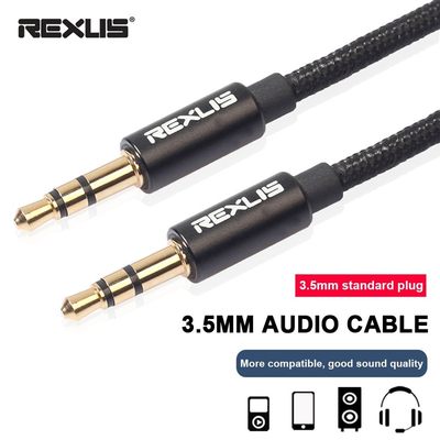 1m/1.8m/3m/5m Gold Plated Plug 3.5mm Aux Cable Male To Male