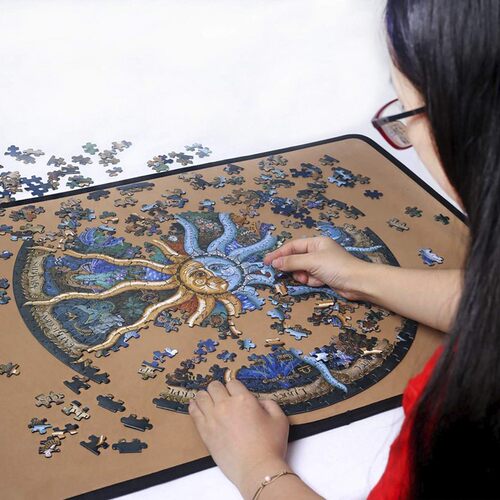 Wood Round Jigsaw Puzzles for Adults Kids Best Gifts DIY Wo