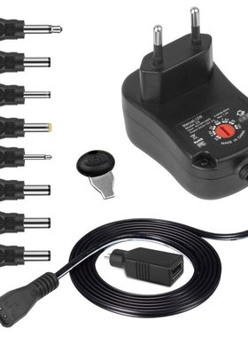 3-12V 12W Adjustable Power Supply with DC USB Tips Multifunc