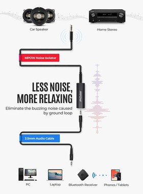 Mpow Ground Loop Noise Isolator For Car Audio Home Stereo S