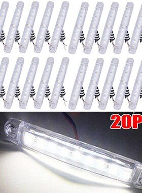 100x15mm Side Lights Indicator Replacement Set 9LED White Pa