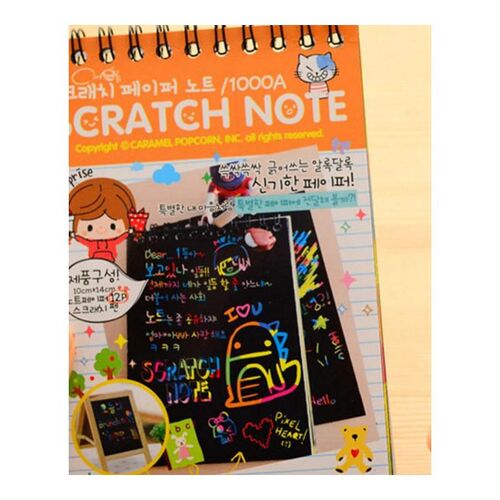 10 Pages/1 Book Colorful Dazzle Scratch Note Sketchbook Pape