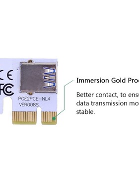 CHIPAL 5pcs VER008S 60cm PCI-E Riser Card 008S PCIe 1x 16x A