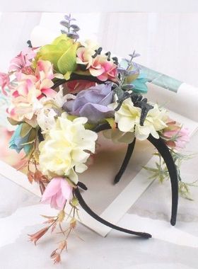 Halloween Rose Flower Headband Kids Women Spiders Flower