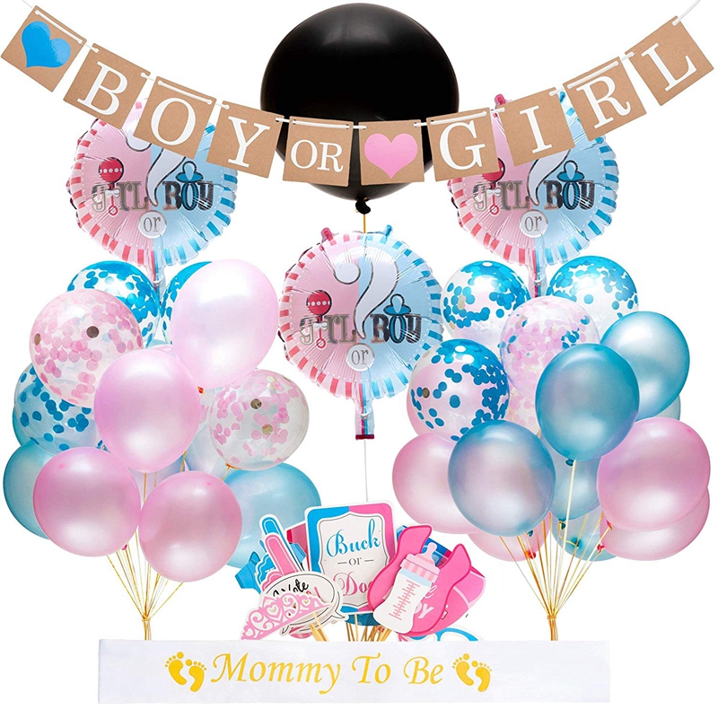 Gender Reveal Party Supplies Baby Party Decoration BOY OR G
