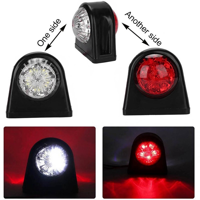 10-30V Plastic Car Truck LED Side Marker Light Rubber Double