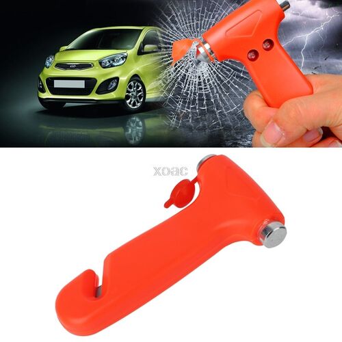 2 in 1 Car Emergency Safety Escape Hammer Glass Window Break
