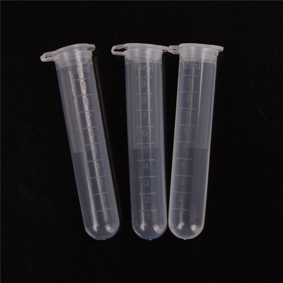 20pcs   Sample Test Tube Specimen Tube Lab Supplies Clear Mi