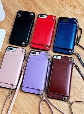 Wallet phone case with strap for Samsung Galaxy S9 S10E S20