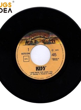 HUGSIDEA Custom Vinyl Record Carpet Rugs Black Round Record