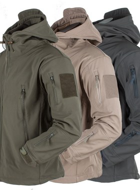 Man Jacket Softshell Fleece Jackets Outdoor Men Windproof Wa