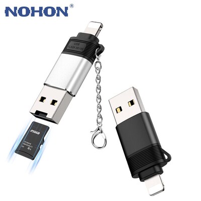 USB OTG Adapter For Lightning to Micro SD TF Card Reader For