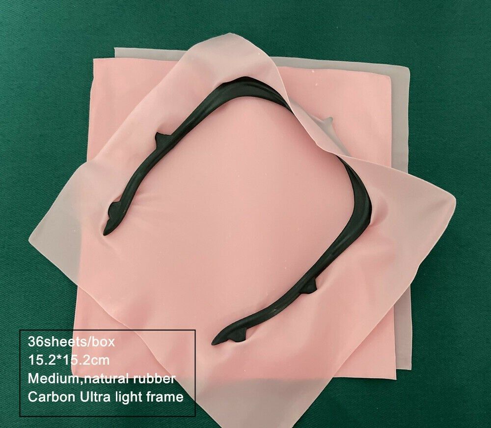 dental rubber dam sheets natural adult pink carbon fibre fr