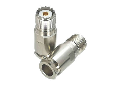 1Pcs Connector UHF SO239 Female Jack Clamp RG8 LMR240 RF Ada