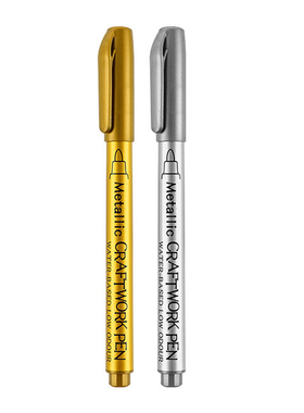 1pcs Silver Gold DIY Metallic Craftwork Pen Waterproof Stude