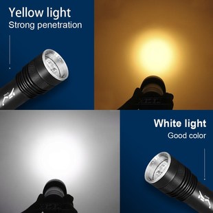 100M Yellow White LED diving flashlight torch lamp XML T6 L