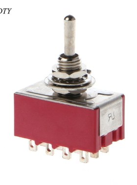AC 250V/2A 125V/5A 12-Pin On/On 2 Position 4PDT Mini Toggl