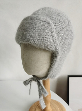 Women Hat Winter Angora Knit Earflap Warm Autumn Outdoor Ski