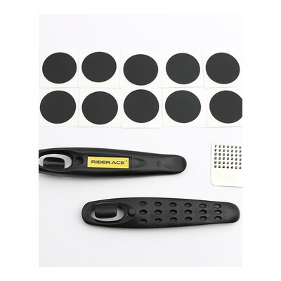 Bicycle Glueless Chip Patches Kit Tyre Tire Lever Wheel Repa
