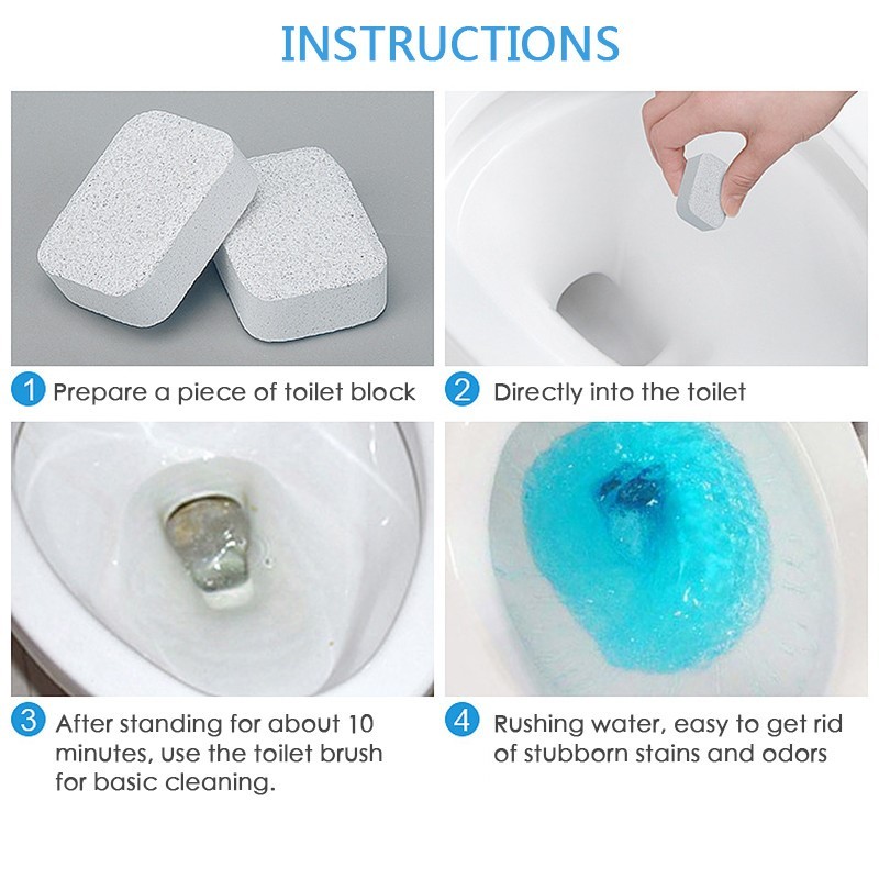 5Pc Toilet Cleaner Bathtub Glass Stain Deep Cleaning Efferv