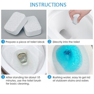 5Pc Toilet Cleaner Bathtub Glass Stain Deep Cleaning Efferv