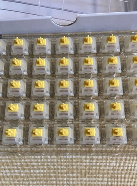 35Pcs Gateron CAP Switch Milky Yellow Switch Extras 3pin RGB