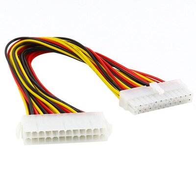 12.6 Inches Internal PC PSU ATX 24 Pin Male To 24 Pin Female