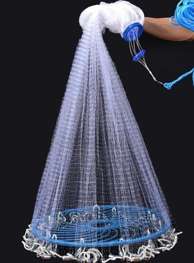 Hand Throw Net American Style Finefish Cast Net Fishing Hand