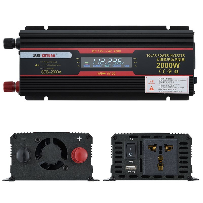 DC 12V to AC 220V 2000W  Inverter 12 V 220 V ransformer Adap