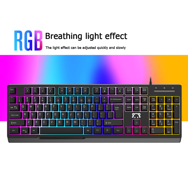 Stk090 Gamin Keyboard 104 Keys Usb Wired Mechanical Feeling