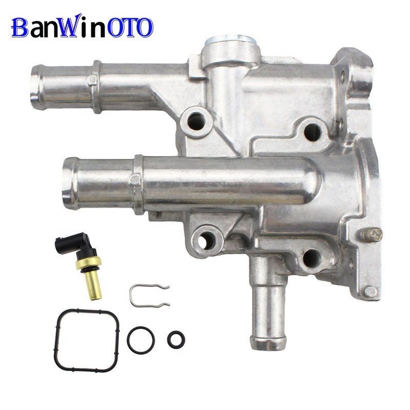 Alunum Engine Cooling Auto  hermostat Housing Cover Sensor f