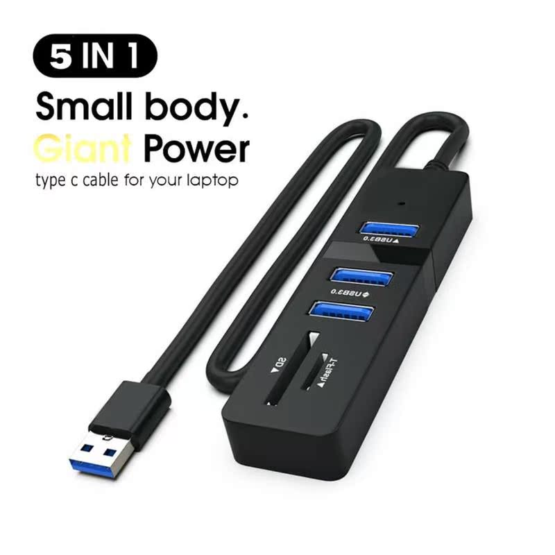 Professional 480Mbps/5Gbps 3 Ports USB Hub Adapter with TF/S