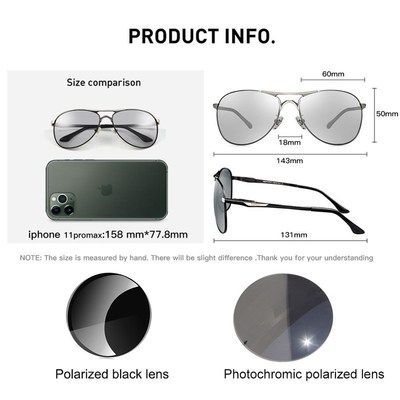 CAPONI Driving Photochromic High Quality Sunglasses Polariz
