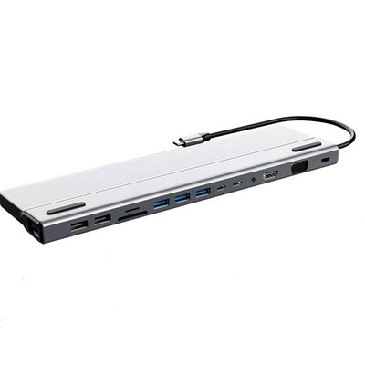 Adapter 14-In-1 Type C Hub USB C To HDMI-compatible VGA RJ45