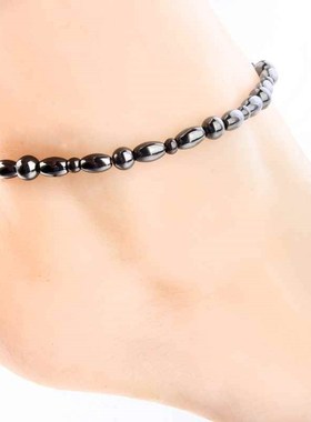 Magnetic Slimming Anklet Bracelet Black Gallstone Weight Lo