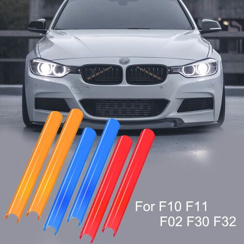 2PCS Front Grille Trim Strips For BMW F10 F11 F02 F30 F32 3