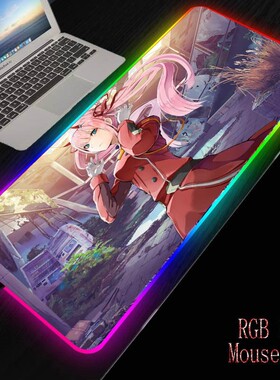 Mairuige Zero Two Anime Girl Gaming RGB Large Mouse Pad Game