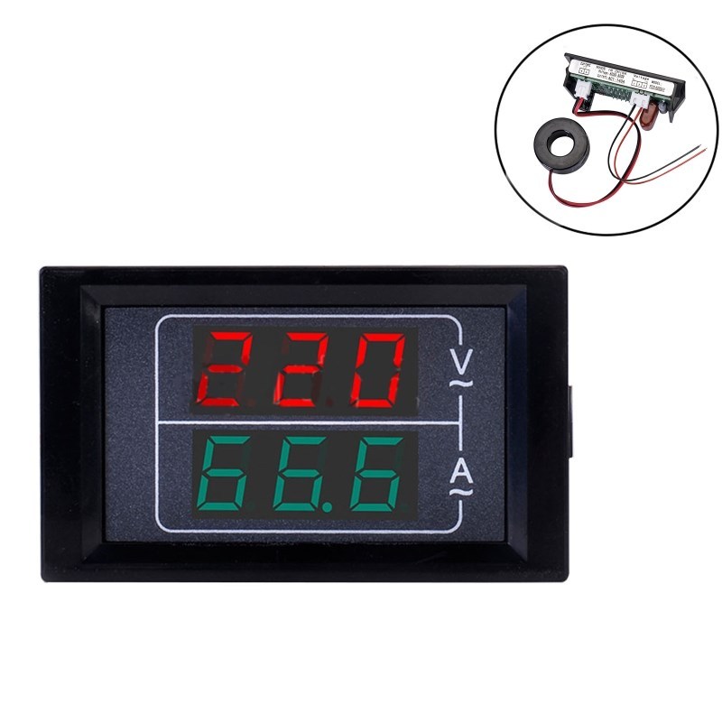 Digital Voltmeter Ammeter AC50-500Amp Voltage Current Volt A