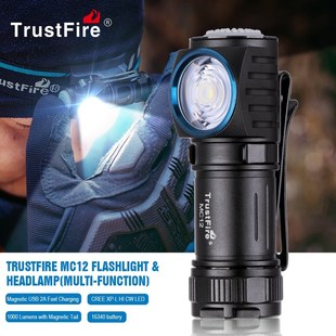 TrustFire MC12 EDC Led Flashlight 1000LM Magnetic USB Charg