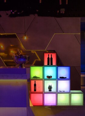 New led bar furniture colorful changed Rechargeable wine cab