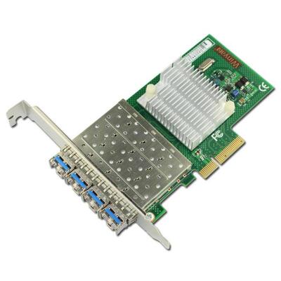 4 Ports Gigabit Fiber Adapter Single Mode 1310nm 10km LC Opt