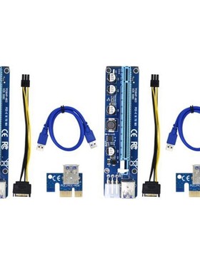 VER 008C Molex 6 Pin PCIE PCI-E PCI Express Riser Card 1X to