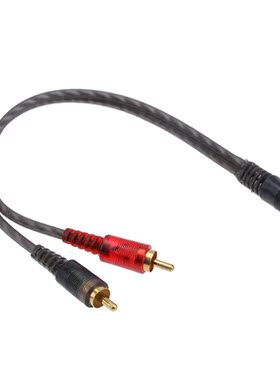 27cm 1 RCA Female To 2 RCA Male Splitter Cable Audio Splitte