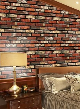 Self Adhesive Wallpaper PVC Waterproof Stone Wallpapers Bri