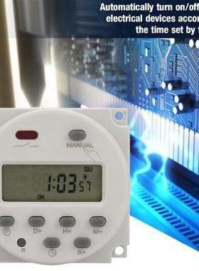 5V 12V 24V 110V 220V LCD Digital Timer Switch Small Type 7 D