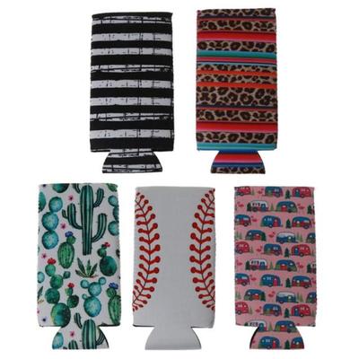 5Pcs Perfect 适用于 12oz Slim Can Cooler Neoprene Beer Cooli
