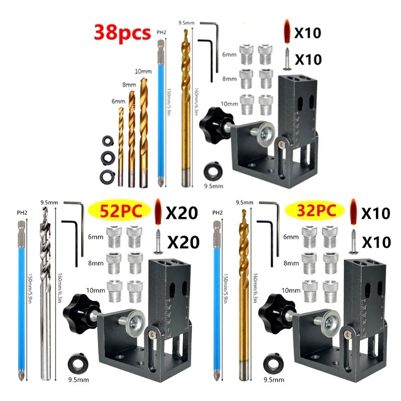 2021 New 15 Degree Oblique Locator Kit Woodworking Puncher H